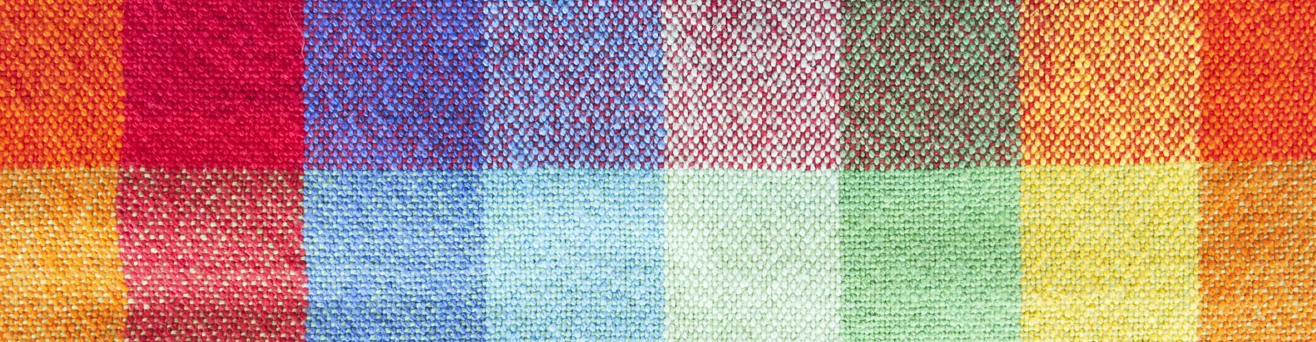 Tissu de carreaux multicolores réaliser en tissage