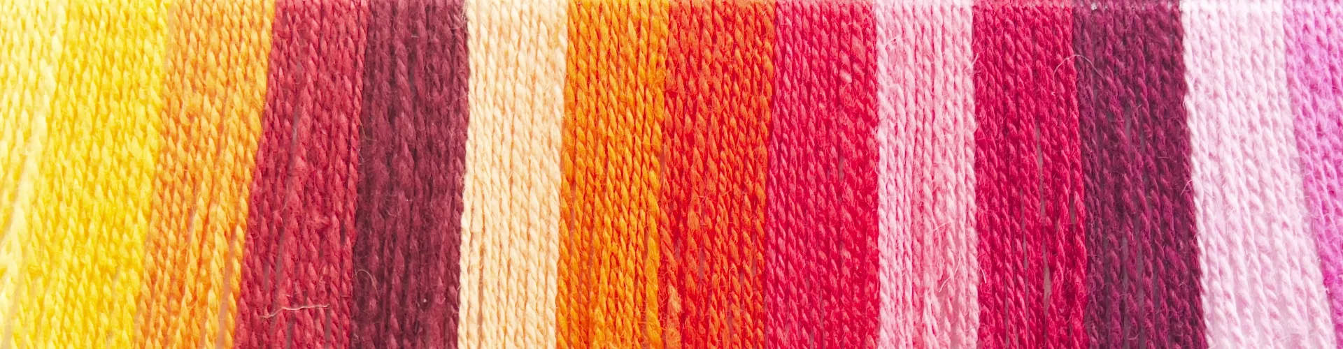 Palette de couleurs de fils à tisser